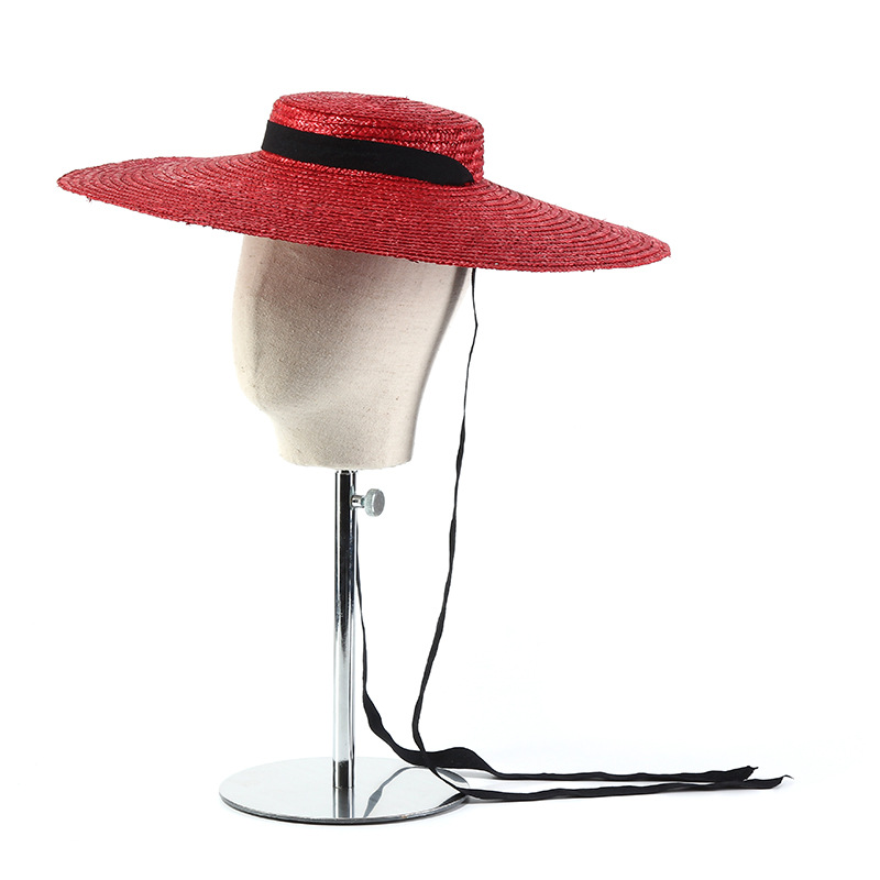 Bucket Hat Straw - Topi Jerami dengan Pinggiran Lebar 15Cm