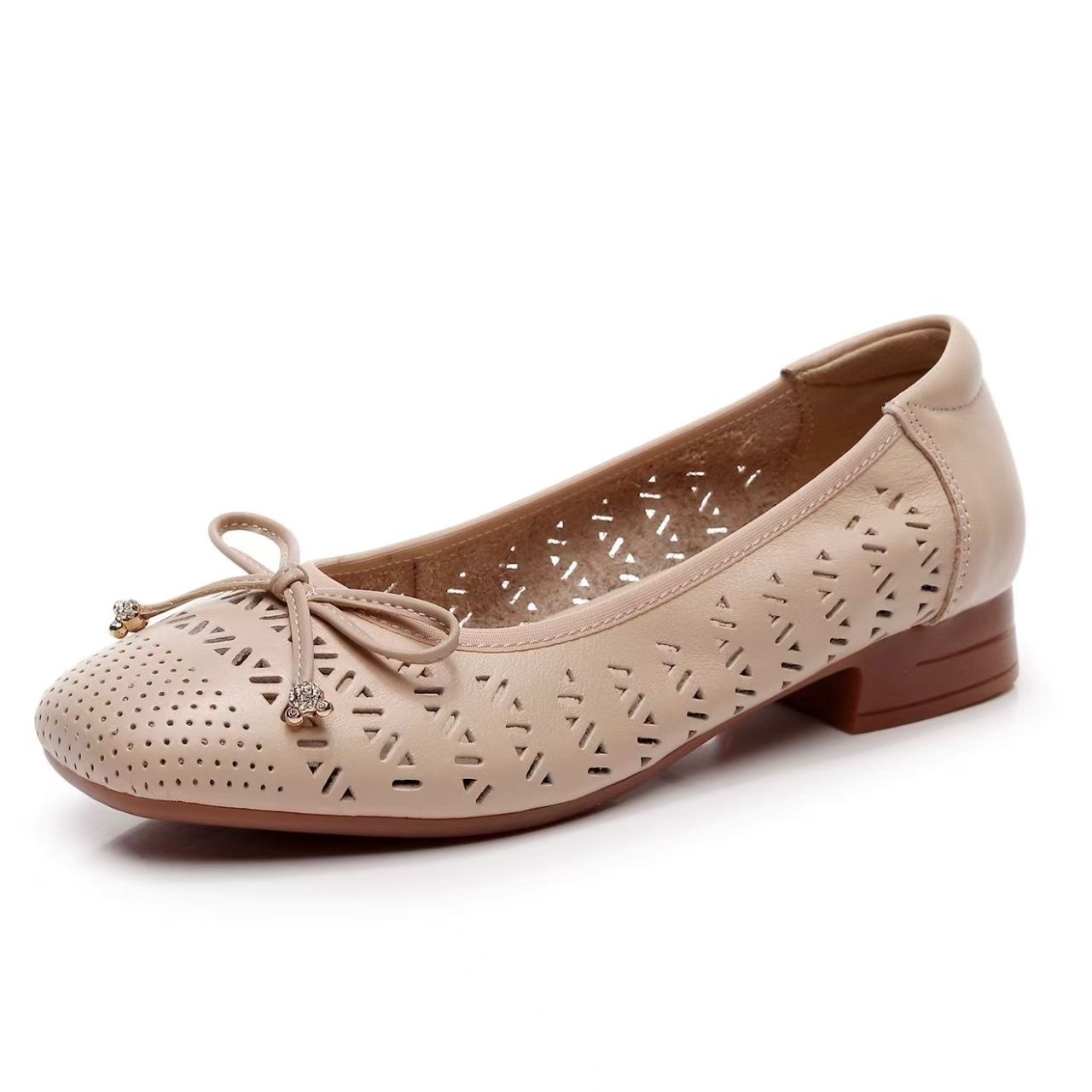 Casual Sandal Leather - Sepatu Wanita Kulit Asli Model Bowknot