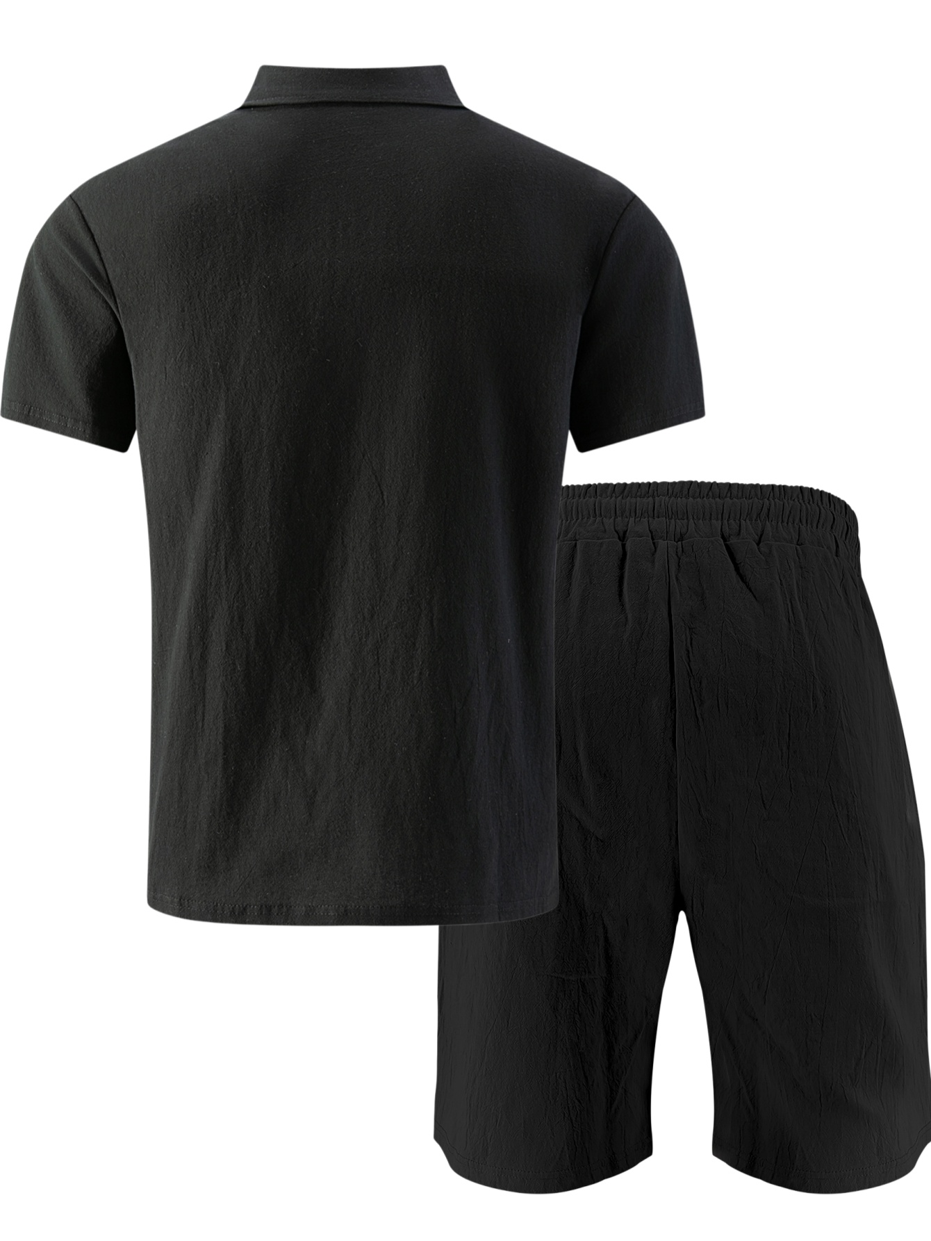 Setelan 2 Potong Polo Lengan P - Short Linen Drawstring ulasan dan harga