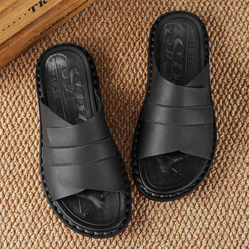 Sandal Kulit Klasik Musim Pana - Flip Flop Leather Men ulasan dan harga