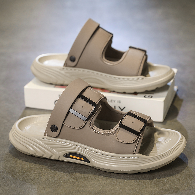 Sendal Kulit Pria Model Platfo - Flip Flop Leather Men ulasan dan harga