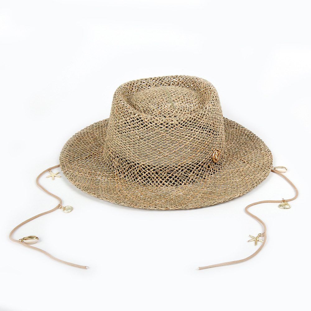 Topi Jerami Gaya Eropa dan Ame - Bucket Hat Straw ulasan dan harga