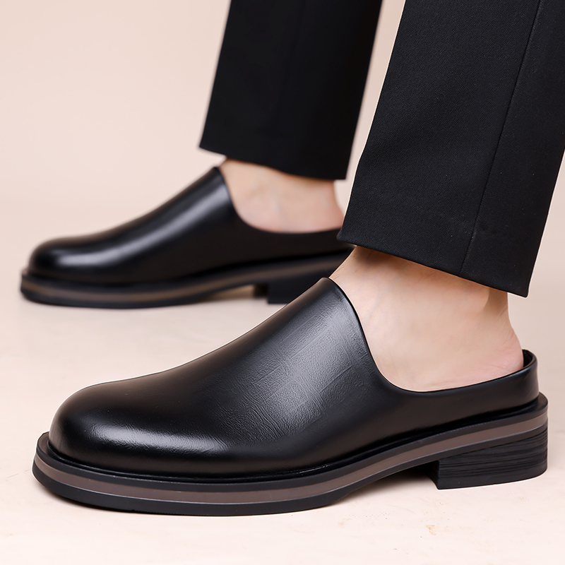 Sepatu Slip-On Pria, Sepatu Ku - Flip Flop Leather Men ulasan dan harga