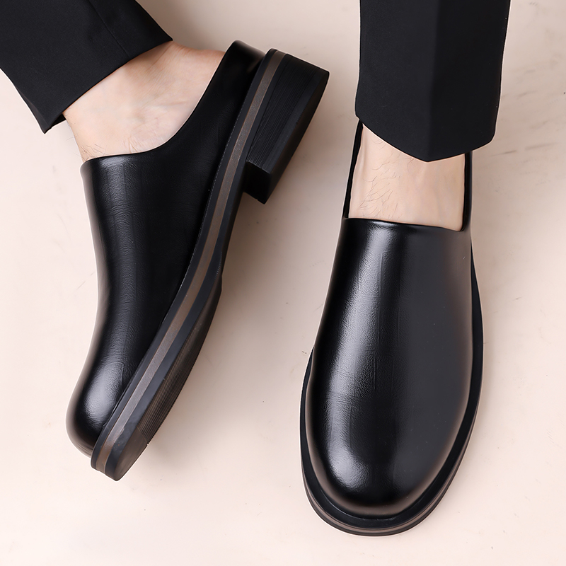 Sepatu Slip-On Pria, Sepatu Ku - Flip Flop Leather Men ulasan dan harga