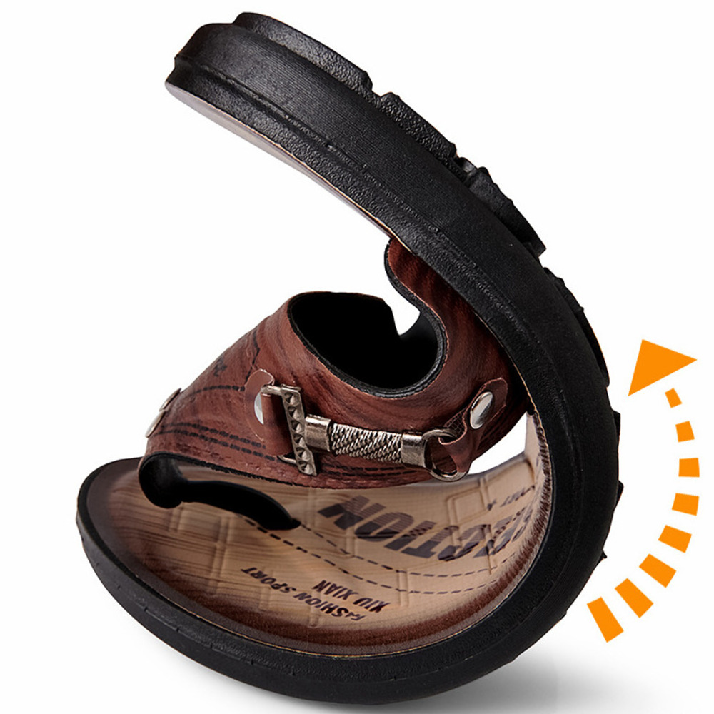 Sendal Kulit Pria, Clog, Sanda - Flip Flop Leather Men ulasan dan harga