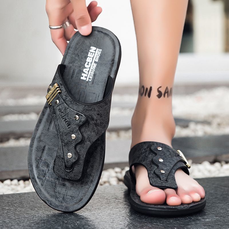 Sandal Jepit Pria Kulit Asli 2 - Flip Flop Leather Men ulasan dan harga